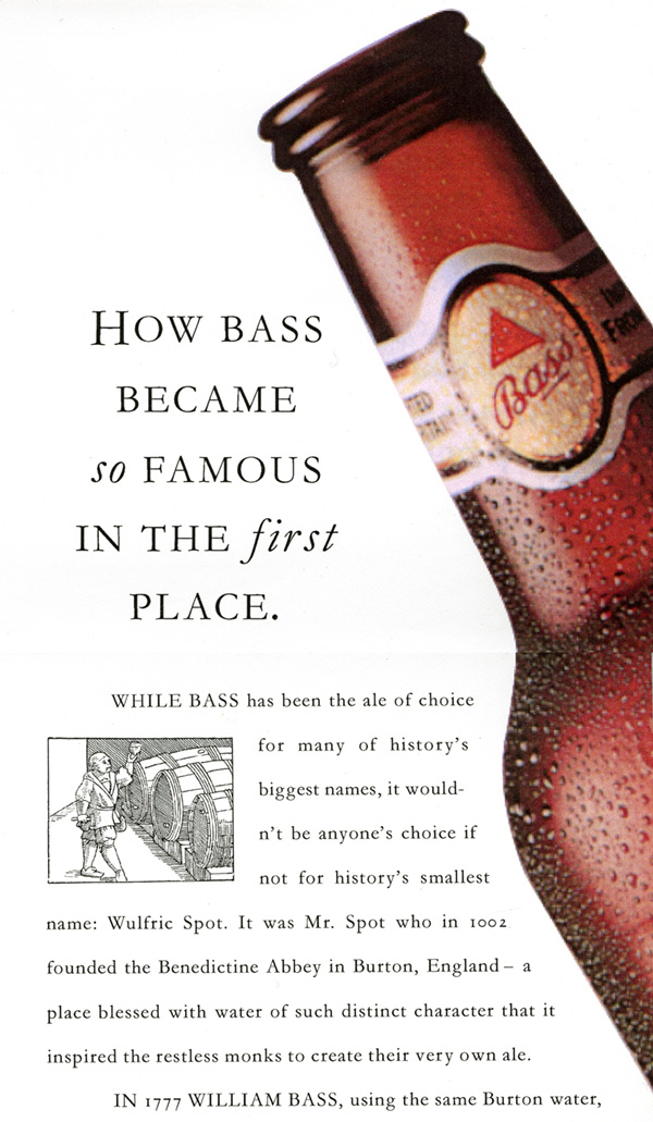 Bass Ale How Bass became famous ad
